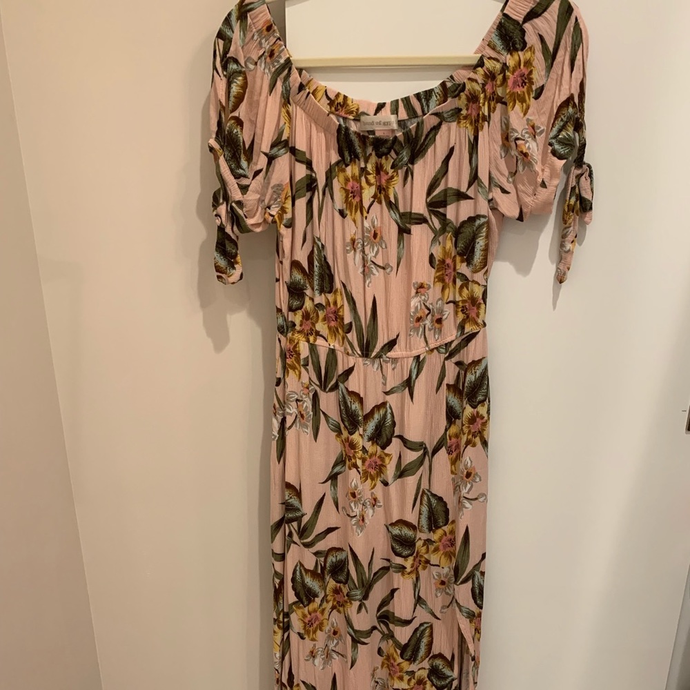 Tropical print maxi dress